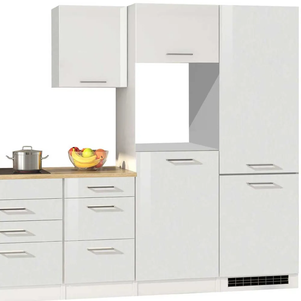 Wohnen Weiße Küche ohne Geräte - Cuneo III (achtteilig)