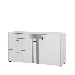Wohnen Weiße Möbel|Sideboards & Kommoden*Weiße Kombi-Kommode mit 1,50 m Breite - Dualkos