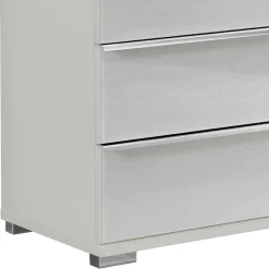 Wohnen Weiße Kommode mit vier Schubladen - Rocca