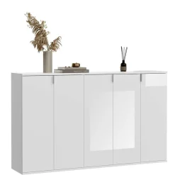 Wohnen Sideboards*Weiße Kommode 5-türig - Ejulia (dreiteilig)