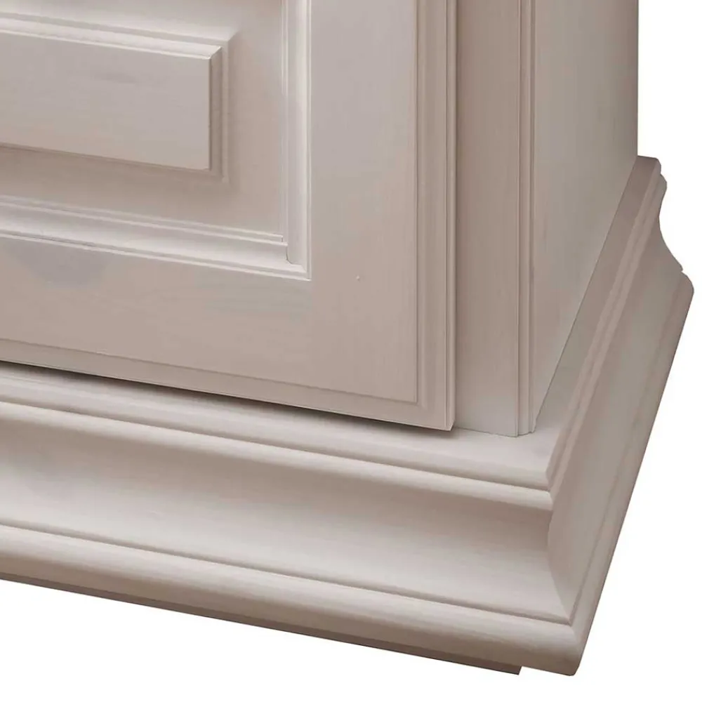 Wohnen Weiße Nachtkommode im Country Style - Beato