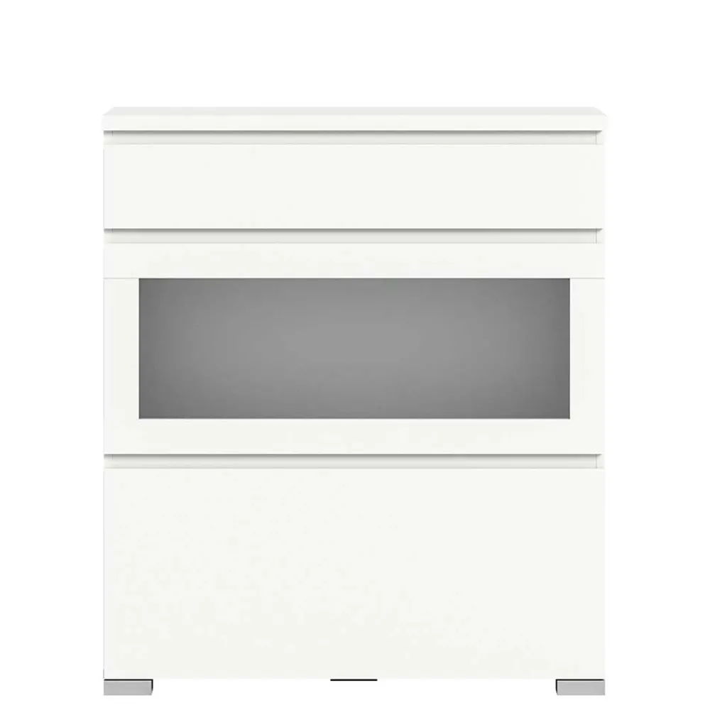 Wohnen Schuhschränke*Weiße Schuhkommode mit Schublade & Schuhklappe - Dany