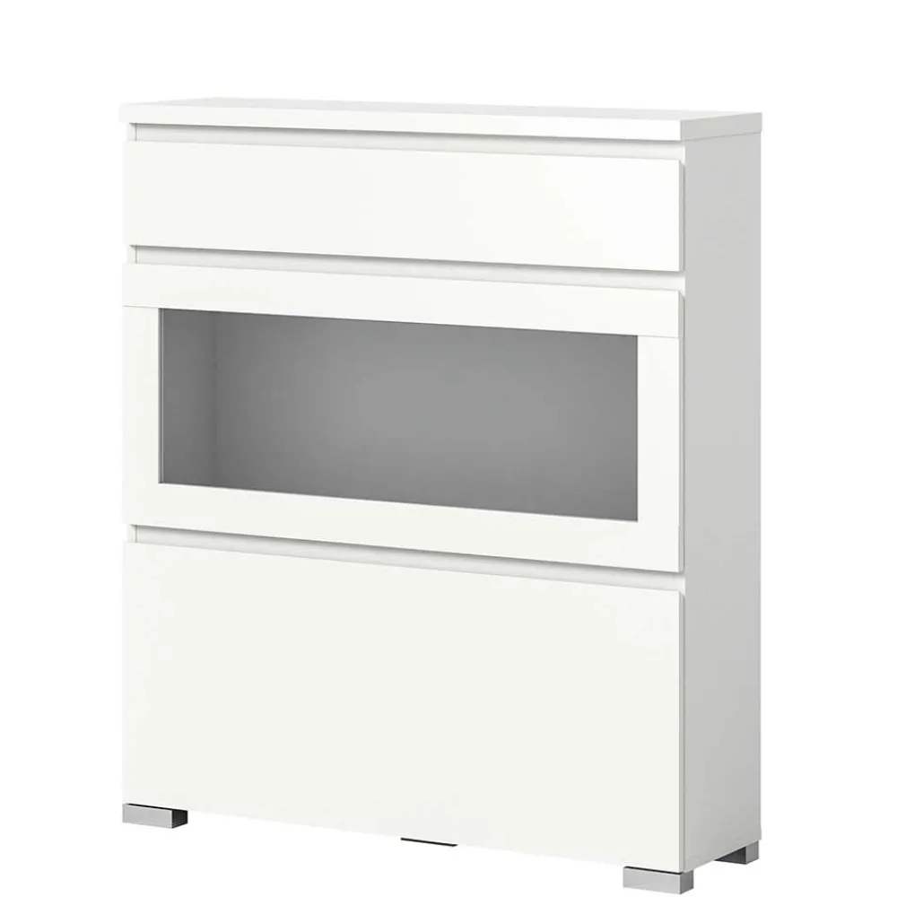 Wohnen Schuhschränke*Weiße Schuhkommode mit Schublade & Schuhklappe - Dany