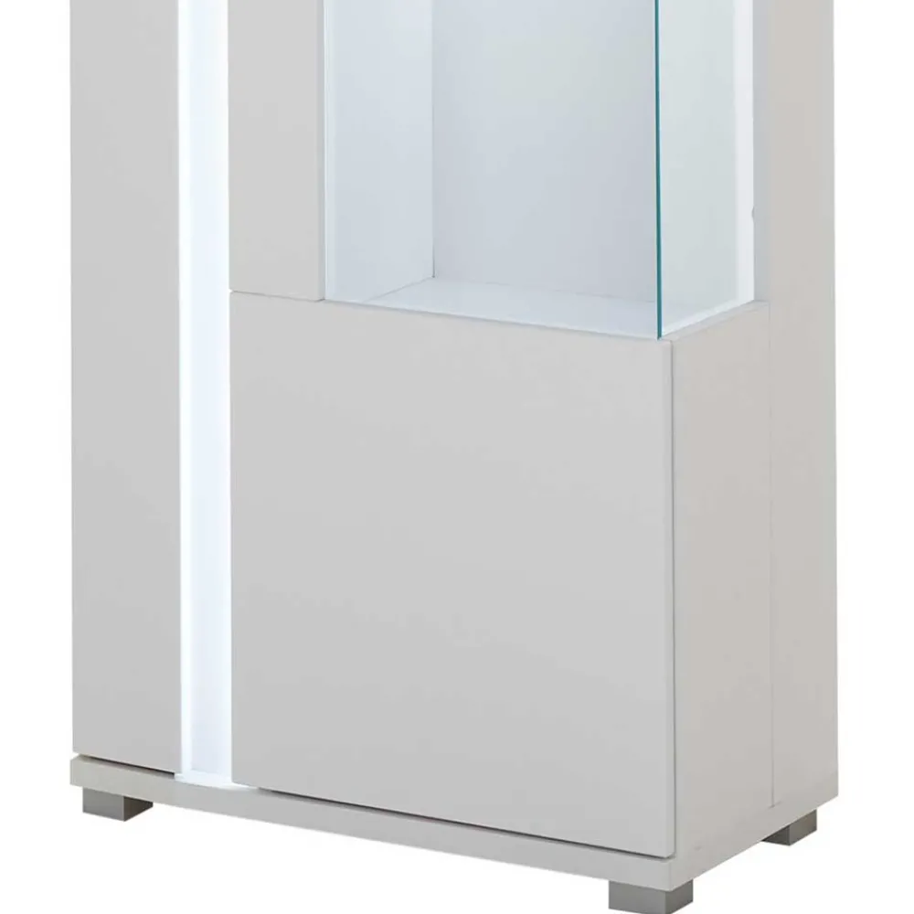 Wohnen Weiße TV Anbauwand Möbelset - Tirol (vierteilig)