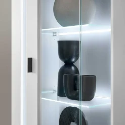 Wohnen Weiße TV Anbauwand Möbelset - Tirol (vierteilig)