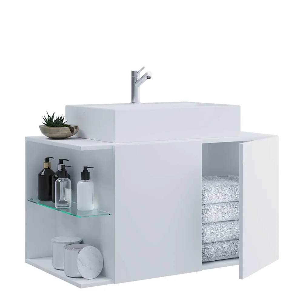 Wohnen Badschränke*Weiße Waschkommode für die Wandmontage - Ziovarica