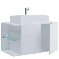 Wohnen Badschränke*Weiße Waschkommode für die Wandmontage - Ziovarica