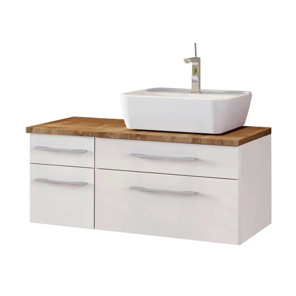 Wohnen Weiße Waschtisch Möbel komplett - Enwicos (dreiteilig)