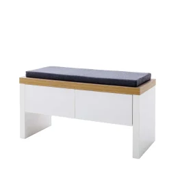 Wohnen Weiße Wohnraum Bank mit Schubladen - Nusenia