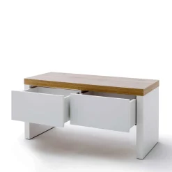 Wohnen Weiße Wohnraum Bank mit Schubladen - Nusenia