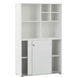 Wohnen Weißer Aktenschrank mit sieben Fächern - Empire