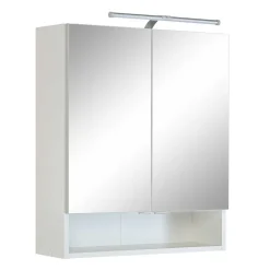 Wohnen Bad-Spiegelschränke*Weißer Bad Spiegelschrank mit Regalfach - Skiranov