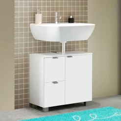 Wohnen Waschtisch|Waschbeckenunterschränke*Weißer Bad Unterschrank für Waschbecken - Jendrics