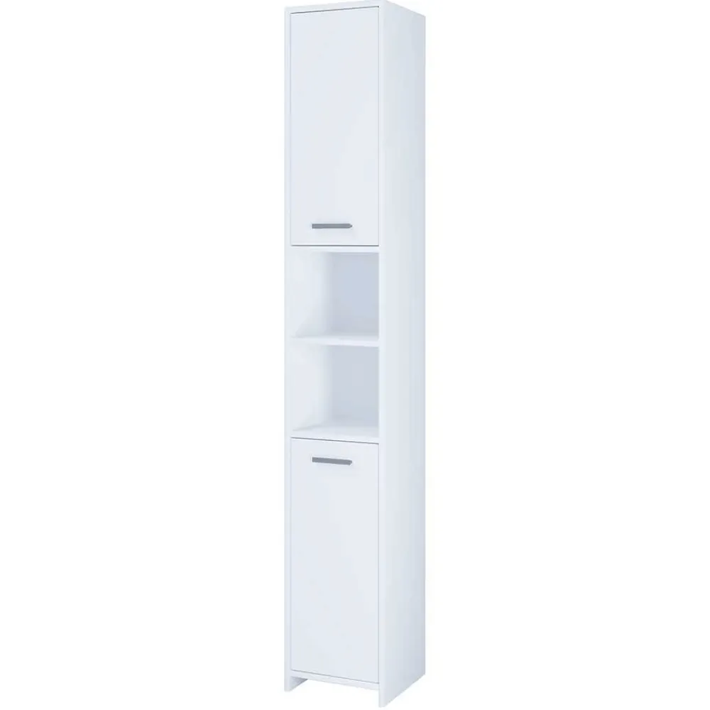 Wohnen Badschränke*Weißer Badezimmer Hochschrank 2-türig - Gransov