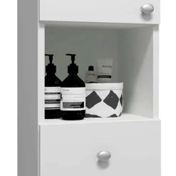 Wohnen Badschränke*Weißer Badezimmer Hochschrank 30x185x31 cm - Huanga