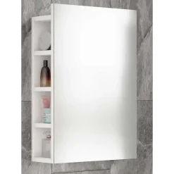 Wohnen Bad-Spiegelschränke*Weißer Badezimmerspiegel mit acht Fächern - Sua