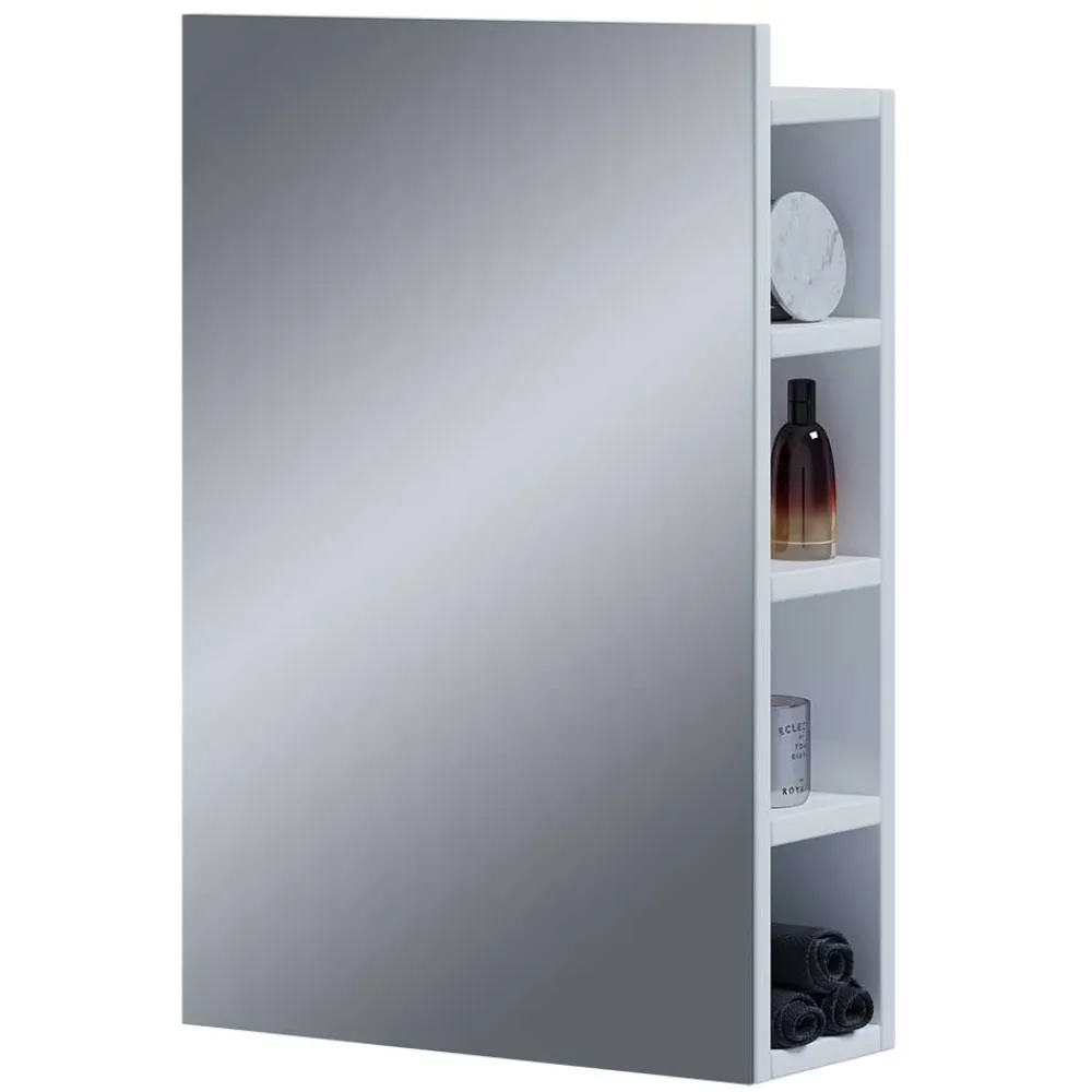 Wohnen Bad-Spiegelschränke*Weißer Badezimmerspiegel mit acht Fächern - Sua