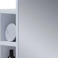 Wohnen Bad-Spiegelschränke*Weißer Badezimmerspiegel mit acht Fächern - Sua