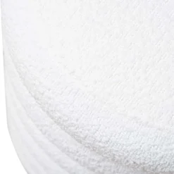 Wohnen Weißer Boucle Hocker mit Stauraum - Francara