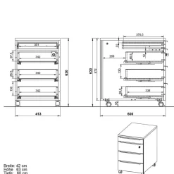Wohnen Weiße Möbel|Bürotische*Weißer Bürotisch manuell höhenverstellbar - Sparkle