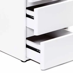 Wohnen Weißer Computer-Schreibtisch Aragon mit viel Stauraum