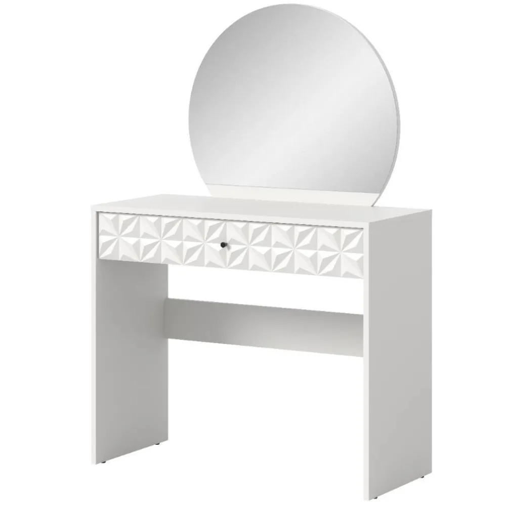 Wohnen Weiße Möbel|Schminktische*Weißer Design-Schminktisch mit Spiegel - Ustabo