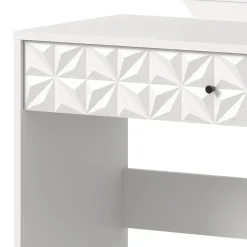 Wohnen Weiße Möbel|Schminktische*Weißer Design-Schminktisch mit Spiegel - Ustabo