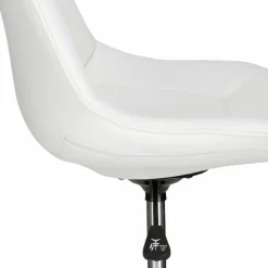 Wohnen Weiße Möbel|Bürostühle*Weißer Drehstuhl mit Kunstleder Schalensitz - Chiloena