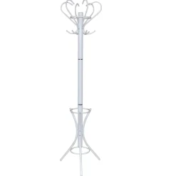Wohnen Vintage Möbel|Kleiderständer*Weißer Garderobenständer aus Metall - Laxela