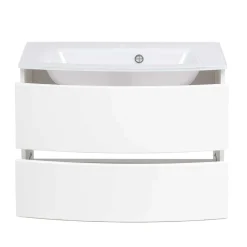 Wohnen Weißer Hänge-Waschtisch mit zwei Schubladen - Mesciria