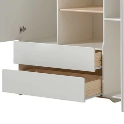 Wohnen Kindermöbel|Kinderkleiderschränke*Weißer Kinder Kleiderschrank 3-türig & 2 Fächer - Mauricia I
