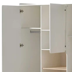 Wohnen Kindermöbel|Kinderkleiderschränke*Weißer Kinder Kleiderschrank 3-türig & 2 Fächer - Mauricia I