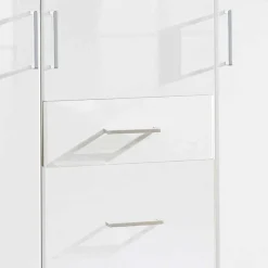 Wohnen Jugendzimmerschränke*Weißer Kleiderschrank mit hochglänzender Front - Venture I