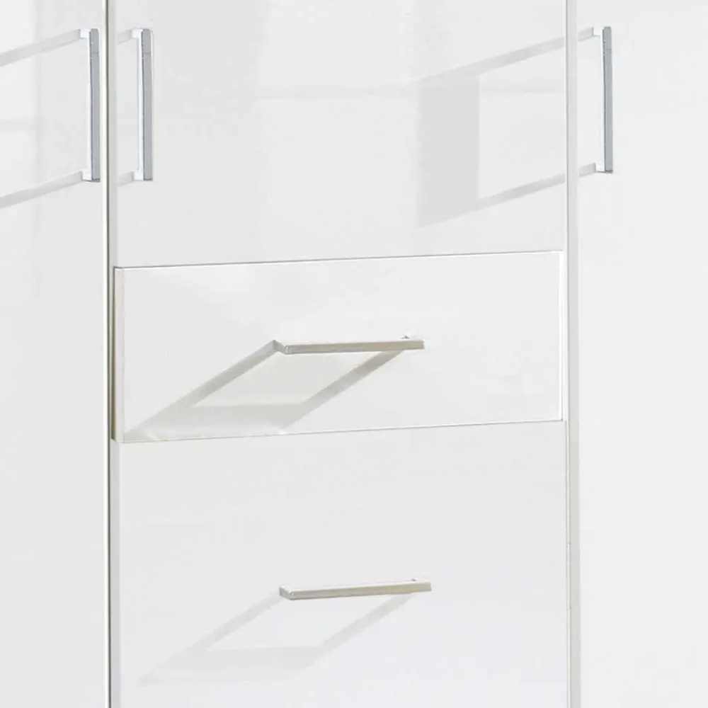 Wohnen Jugendzimmerschränke*Weißer Kleiderschrank mit hochglänzender Front - Venture I