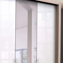 Wohnen Weißer Kleiderschrank mit Spiegel mittig - Bosays