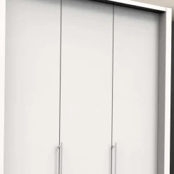 Wohnen Jugendzimmerschränke|Kleiderschränke*Weißer Kombi-Kleiderschrank mit Gleittür - Donpiave