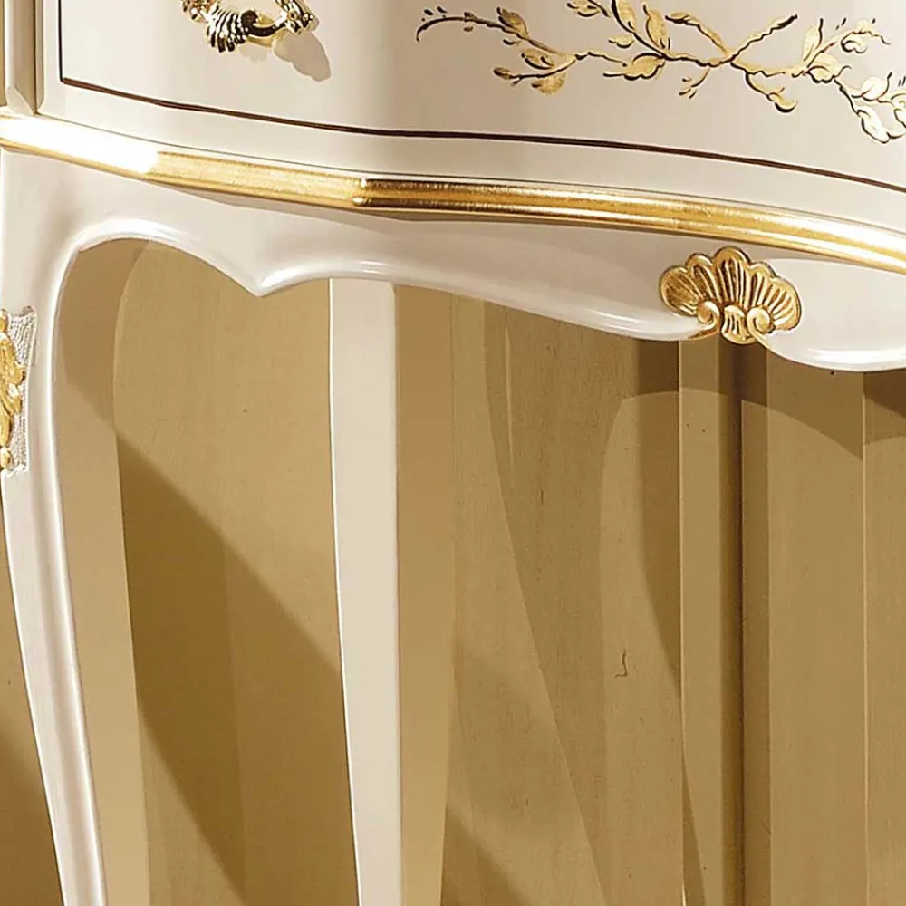 Wohnen Weißer Konsolentisch im Barock Design - Iviada