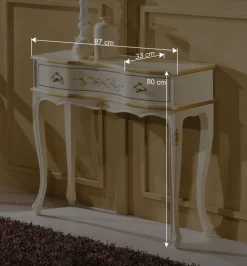 Wohnen Weißer Konsolentisch im Barock Design - Iviada
