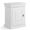 Wohnen Nachttische*Weißer Landhaus Nachtschrank 1-türig - Presto