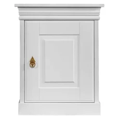 Wohnen Nachttische*Weißer Landhaus Nachtschrank 1-türig - Presto