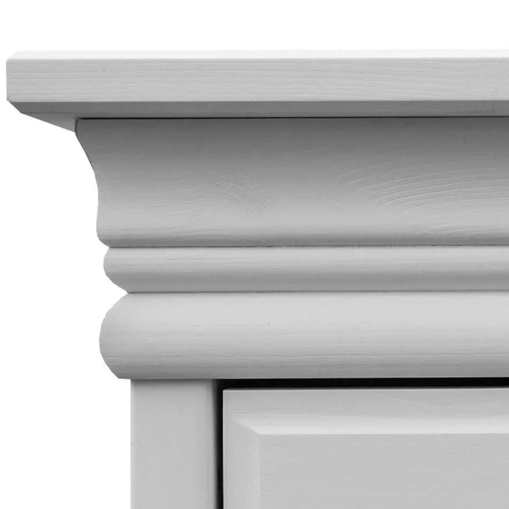 Wohnen Nachttische*Weißer Landhaus Nachtschrank 1-türig - Presto