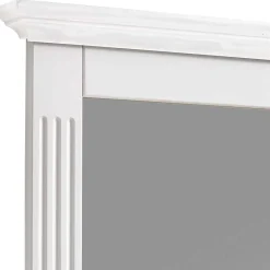 Wohnen Spiegel|Flurspiegel*Weißer Landhausspiegel mit Holzrahmen - Kazanova