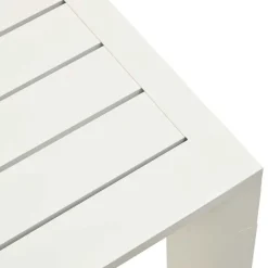 Wohnen Weißer Metall-Gartentisch aus Aluminium - Kosmyna