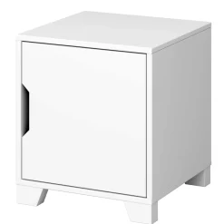 Wohnen Weißer Nachtschrank im Skandi Design - Naidlas