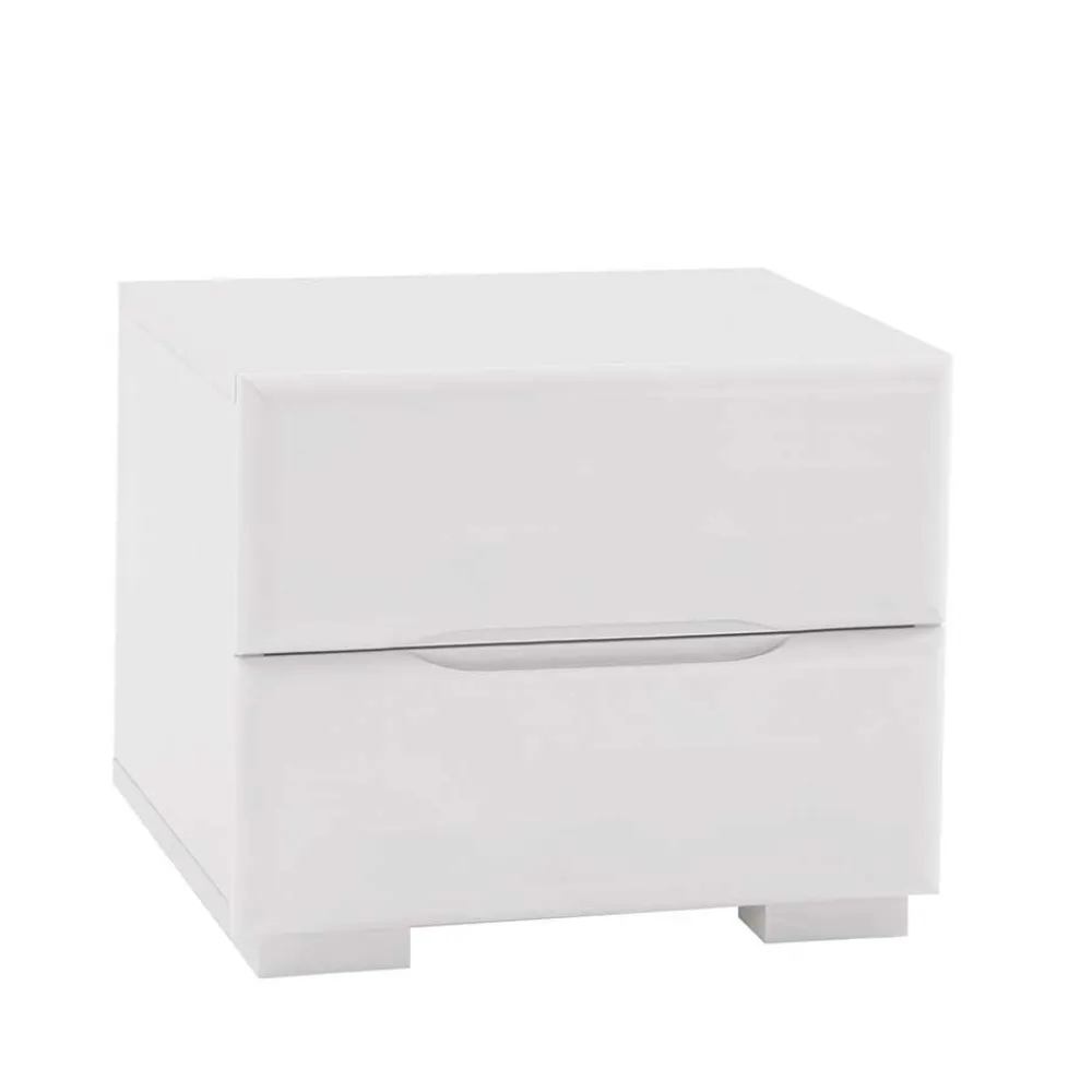 Wohnen Weißer Nachttisch Dayton aus Massivholz Buche