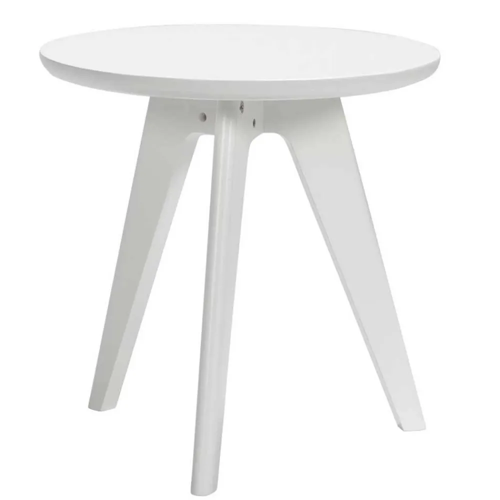 Wohnen Küchentische|Couchtisch*Weißer Nachttisch in Rund - Mavricara