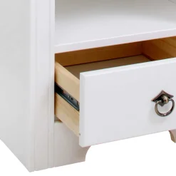 Wohnen Kommoden|Nachttische*Weißer Nachttisch mit großem Fach - Velriva