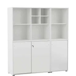 Wohnen Büroschränke*Weißer Office Aktenschrank 168 cm hoch - Empire