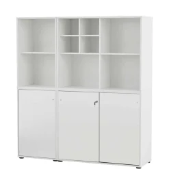 Wohnen Büroschränke*Weißer Office Aktenschrank 168 cm hoch - Empire