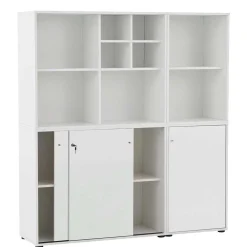 Wohnen Büroschränke*Weißer Office Aktenschrank 168 cm hoch - Empire